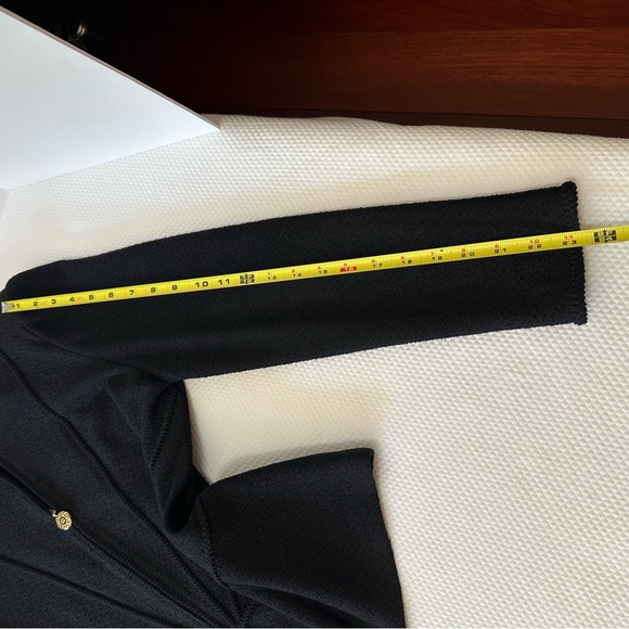 St. John Black Zip Blazer by Marie Gray Tailored Minimalist Design Timeless - Picture 11 of 12